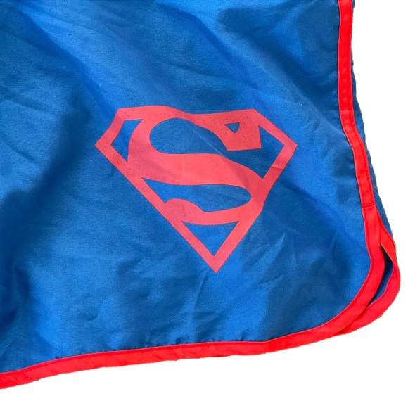 EUC DC Comics Superman Swim Trunks Basket Mesh 3 Pocket | Blue Red | Men’s Large - Picture 5 of 13